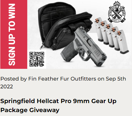Springfield Hellcat Pro 9mm Gear Up Package Giveaway