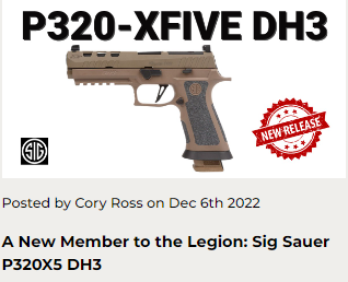 A New Member to the Legion: Sig Sauer P320X5 DH3