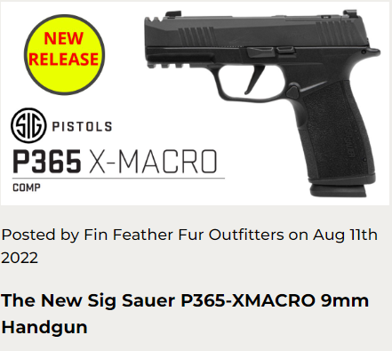 The New Sig Sauer P365-XMACRO 9mm Handgun