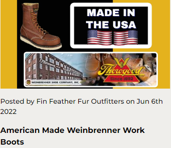 American Made Weinbrenner Work Boots